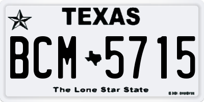 TX license plate BCM5715