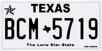 TX license plate BCM5719