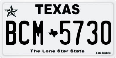 TX license plate BCM5730