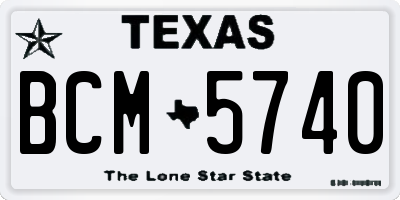 TX license plate BCM5740