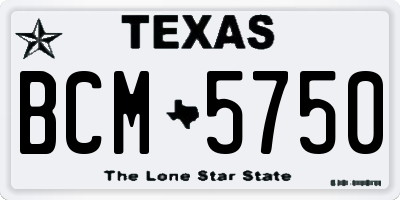TX license plate BCM5750