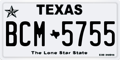 TX license plate BCM5755