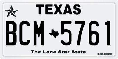 TX license plate BCM5761