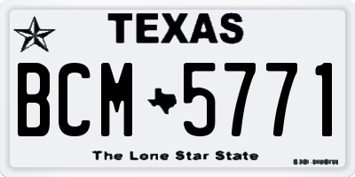 TX license plate BCM5771