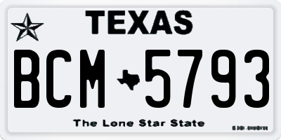 TX license plate BCM5793
