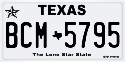TX license plate BCM5795