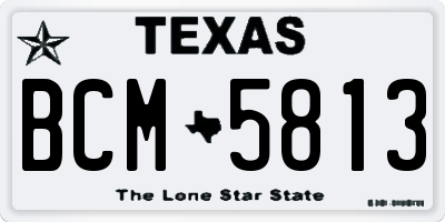 TX license plate BCM5813
