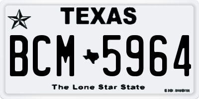 TX license plate BCM5964