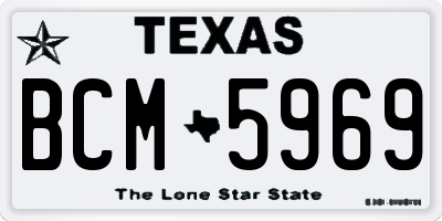 TX license plate BCM5969