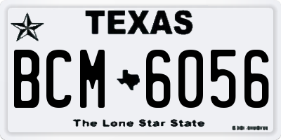 TX license plate BCM6056