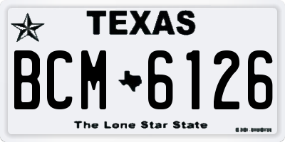TX license plate BCM6126
