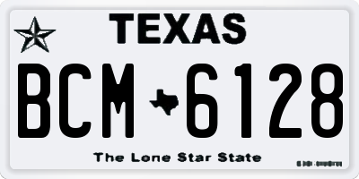 TX license plate BCM6128