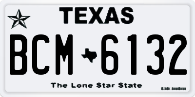 TX license plate BCM6132
