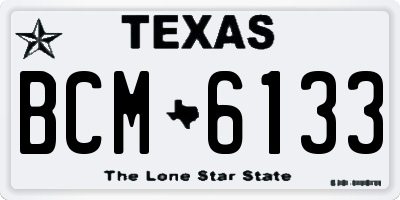 TX license plate BCM6133