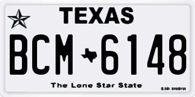 TX license plate BCM6148