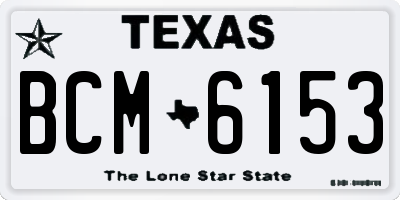 TX license plate BCM6153