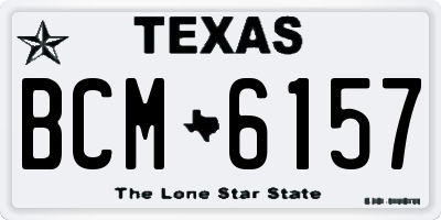 TX license plate BCM6157