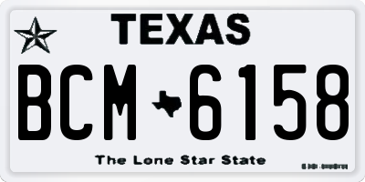 TX license plate BCM6158