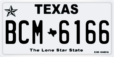 TX license plate BCM6166