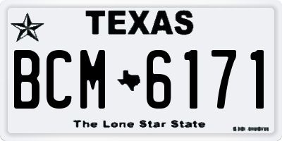 TX license plate BCM6171
