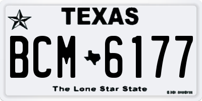 TX license plate BCM6177