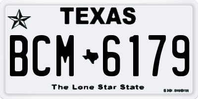 TX license plate BCM6179