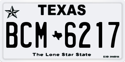 TX license plate BCM6217