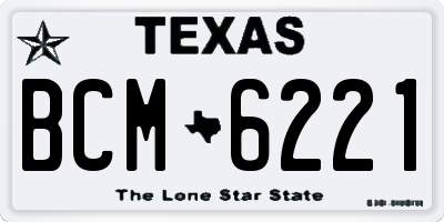 TX license plate BCM6221