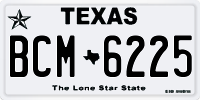 TX license plate BCM6225