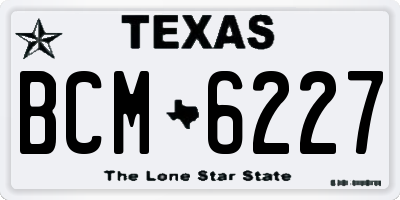 TX license plate BCM6227