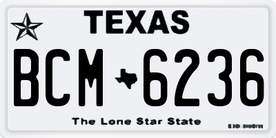 TX license plate BCM6236