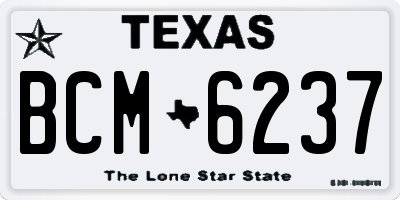 TX license plate BCM6237