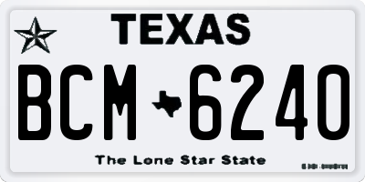 TX license plate BCM6240