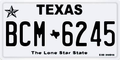 TX license plate BCM6245