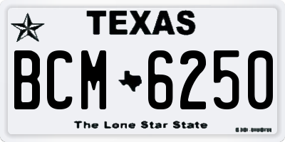 TX license plate BCM6250