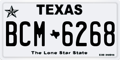 TX license plate BCM6268