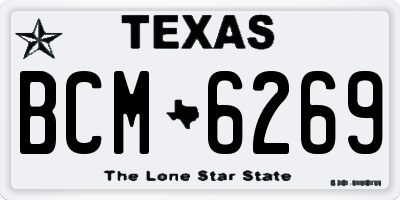 TX license plate BCM6269