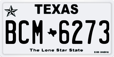 TX license plate BCM6273