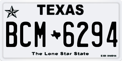 TX license plate BCM6294
