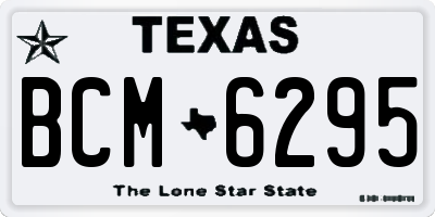 TX license plate BCM6295