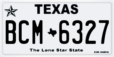 TX license plate BCM6327