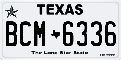 TX license plate BCM6336