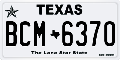 TX license plate BCM6370