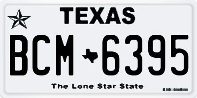 TX license plate BCM6395