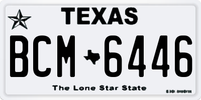 TX license plate BCM6446