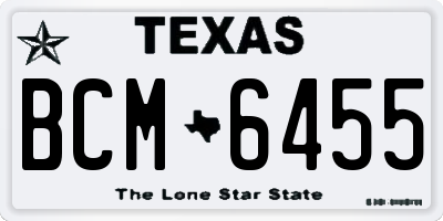 TX license plate BCM6455