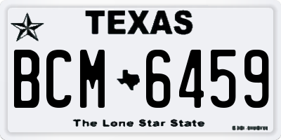 TX license plate BCM6459