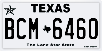 TX license plate BCM6460