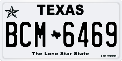 TX license plate BCM6469
