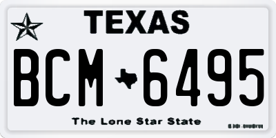 TX license plate BCM6495